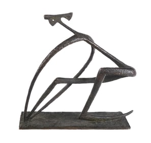 Brutalist Bronze Figural Sculpture
