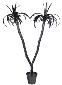 Large Aluminum Double Palm Tree Sculpture