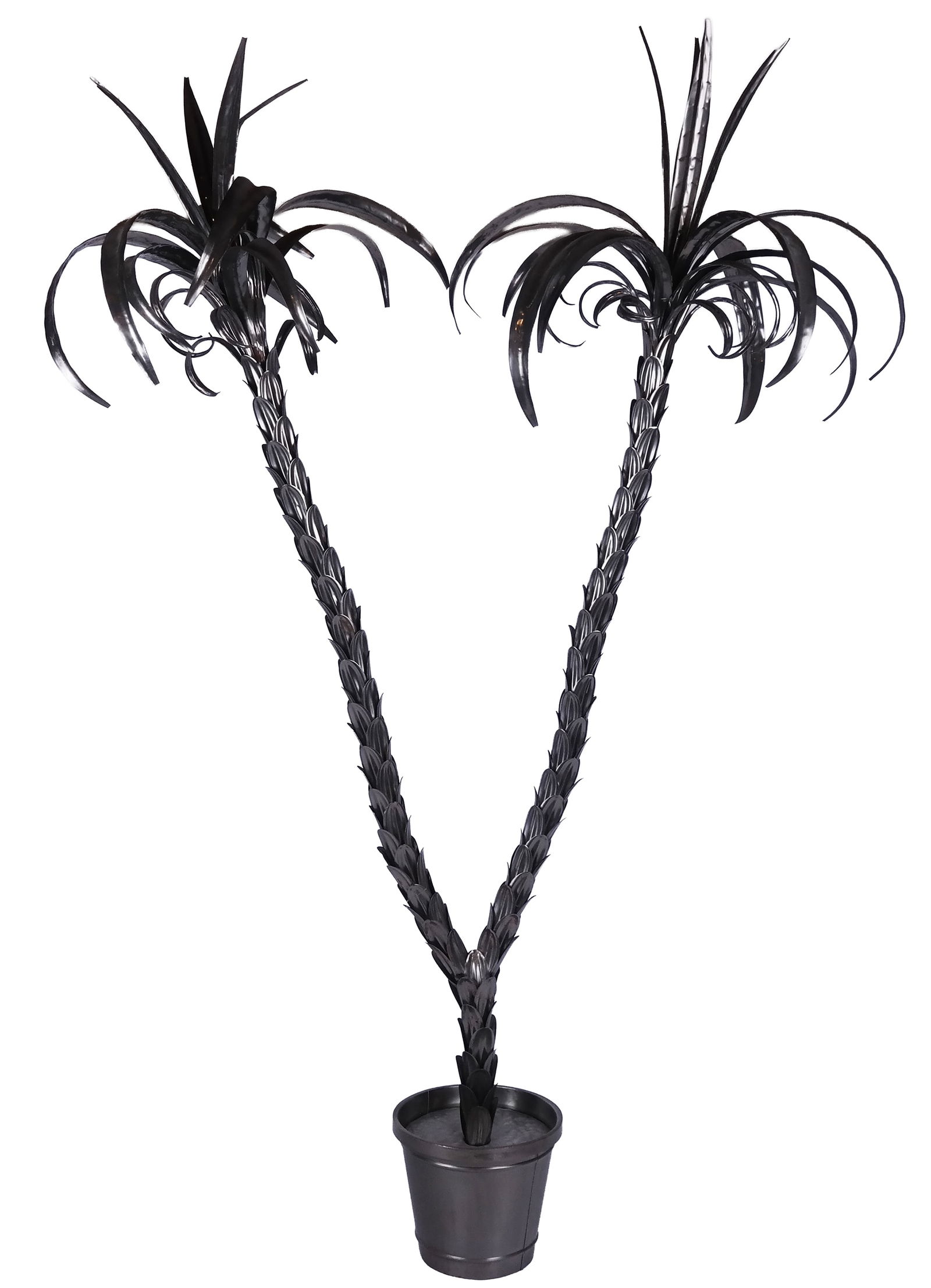 Large Aluminum Double Palm Tree Sculpture (1 of 13)