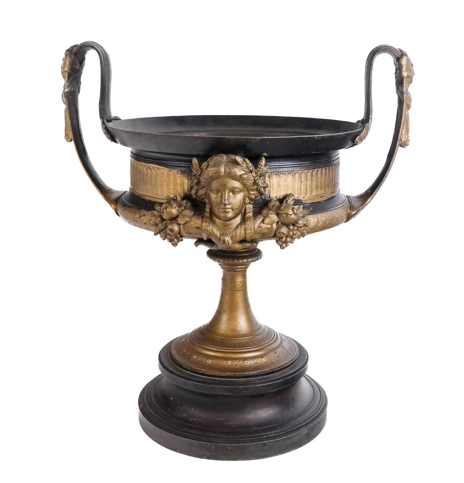 French Neoclassical Painted Metal Two Handled Urn (1 of 13)