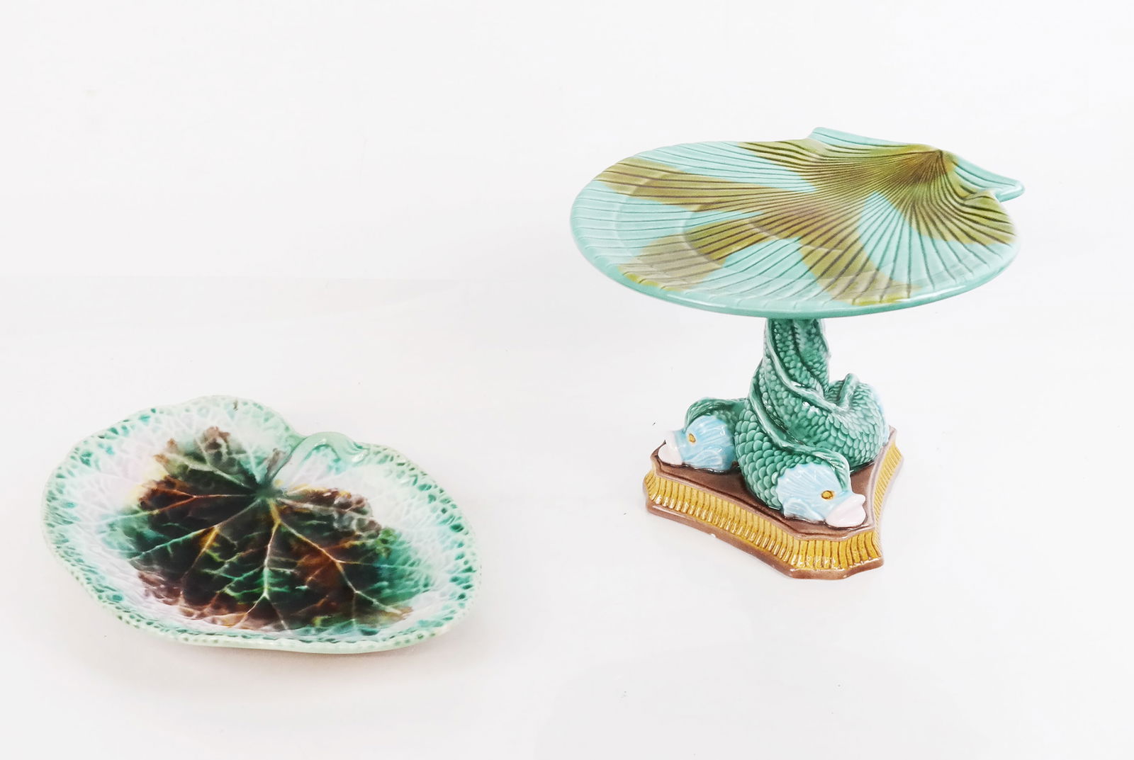 Two Polychrome Decorated Majolica Serving Wares (1 of 12)