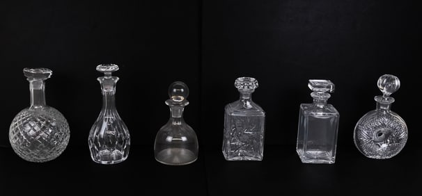 Atlantis & Others Collection of Glass Decanters, 6