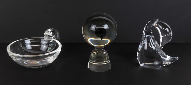 Steuben, Daum Et. At. Collection of Glass Items, 3