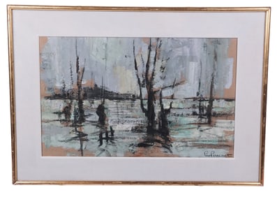 Paul PERREAUT "Inondation Vall?e de la Saone" A/P