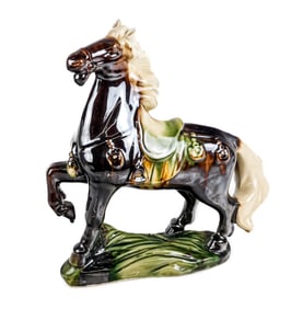 After Tang Dynasty Porcelain Sculpture of a Horse