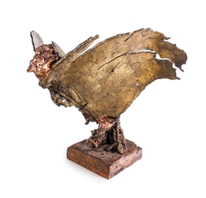 Brutalist Bronze Sculpture of a Moth