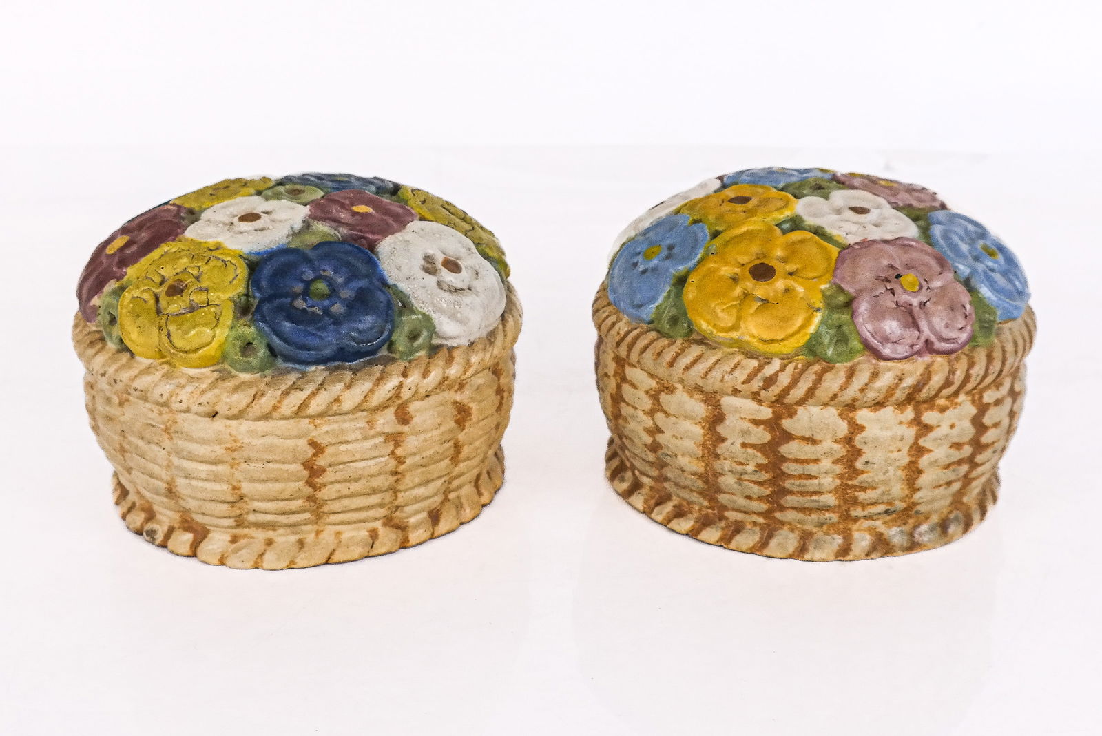 Two American Terracotta Flower Basket Doorstops (1 of 10)