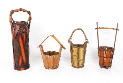 Four Japanese Ikebana Baskets