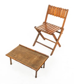 Folding Chair and a Bamboo Lap Desk