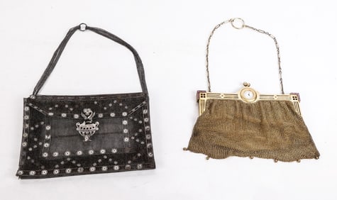 Two Vintage Metal Purses