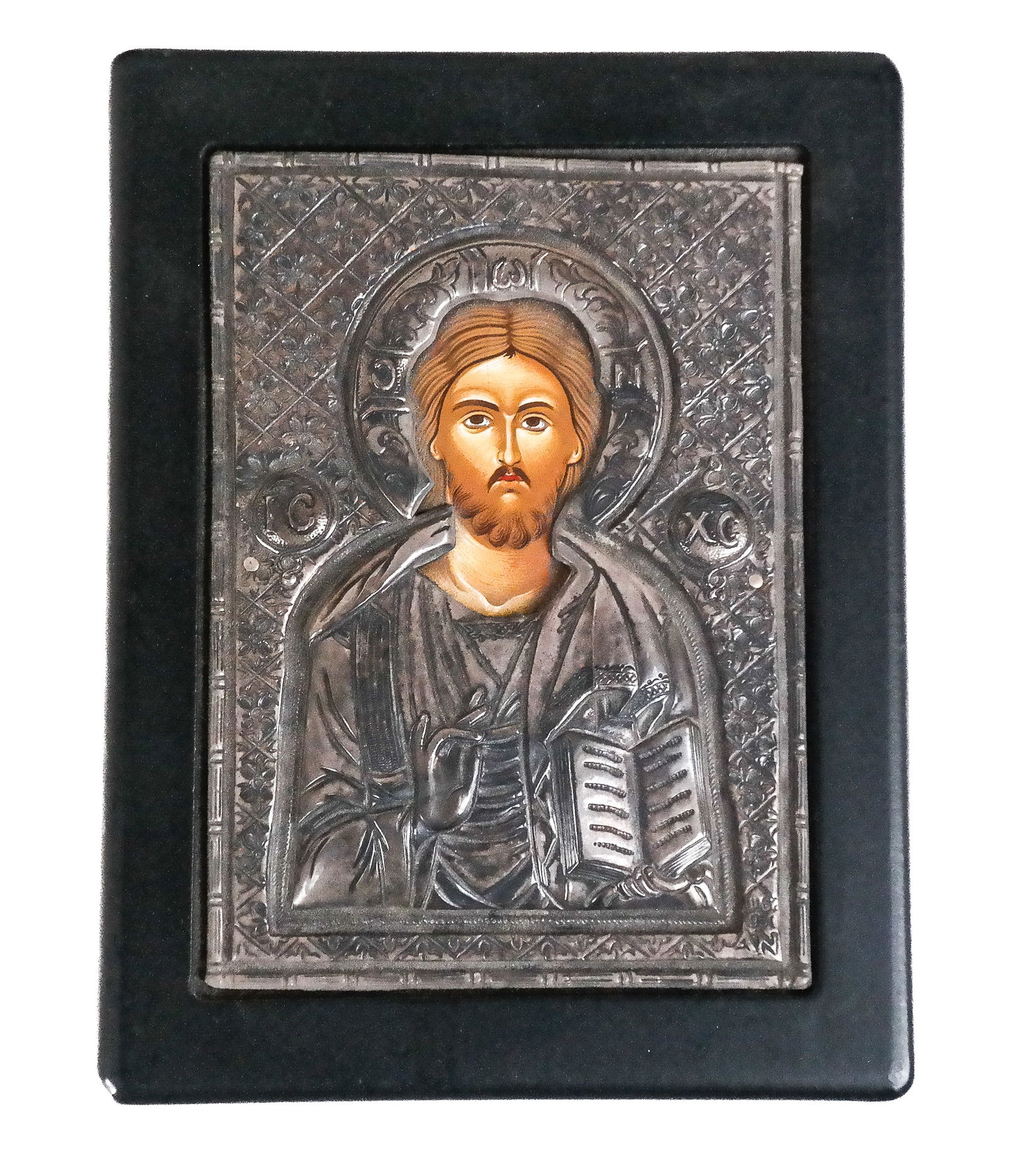 Sterling Silver and Painted Wood Icon (1 of 11)