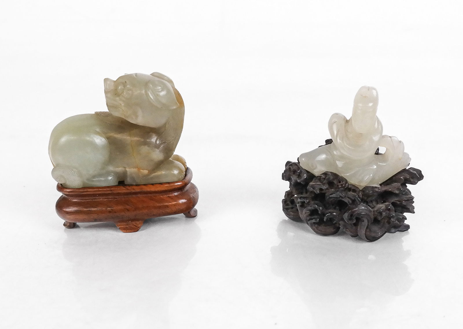 Two Chinese Carved Jade Figures (1 of 14)