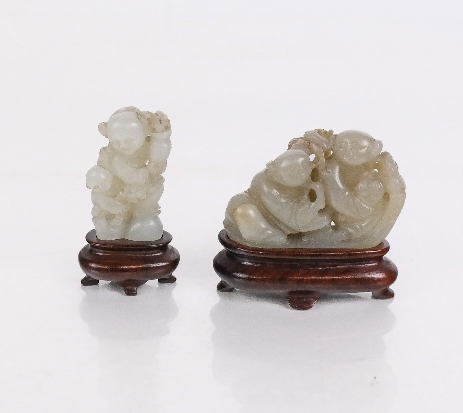 Two Chinese Carved Jade Figural Groups (1 of 10)