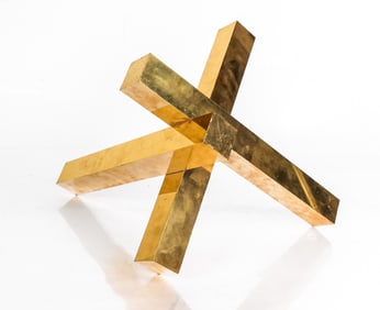 Max BILL Gilt Brass Sculpture