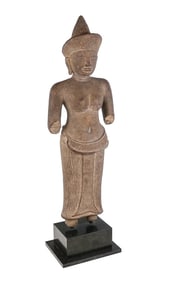 Khmer Baphuon Style Carved Sandstone of Uma