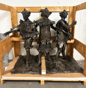 David ARONSON "Three Singers" Bronze Sculpture