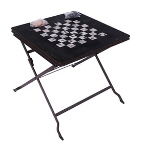 Iron Folding Games Table