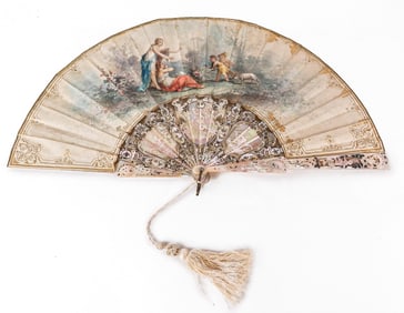 Antonin-Pierre TOPART French Rococo Revival Fan