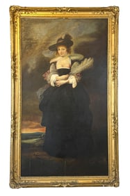 Palatial Oil on Canvas Portrait of a Lady