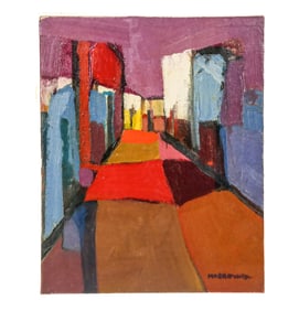 Carole MOSKOWITZ Oil on Canvas Cityscape