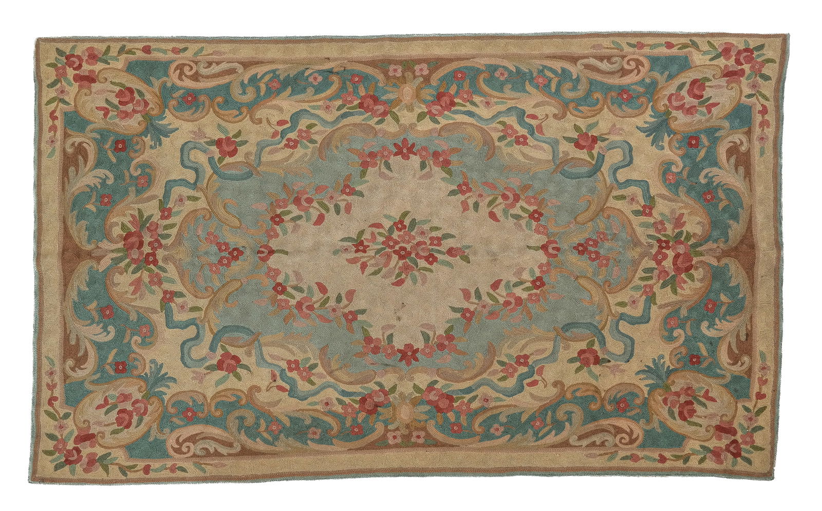 Floral Embroidered Tapestry Rug (1 of 8)