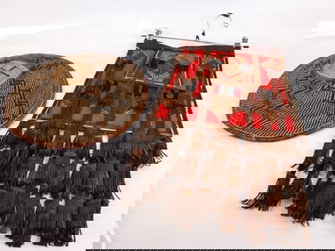 Vintage African Tuareg Leather Fringed Bag (2)