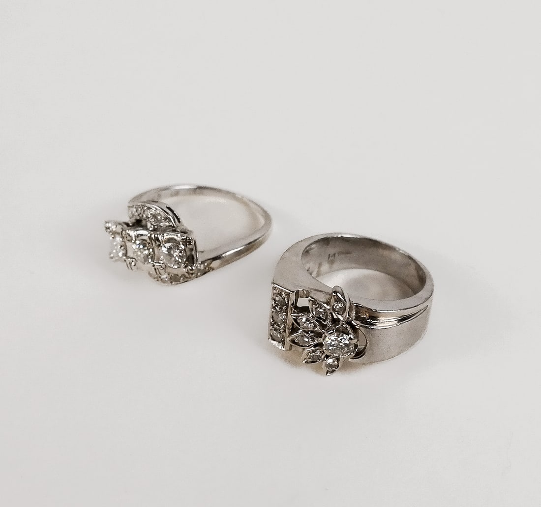 14K White Gold & Diamond Rings, 2 (1 of 13)