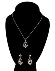 3-Pc. 14K White Gold & Diamond Set