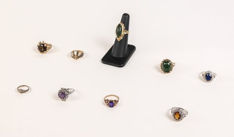 Assorted 14K Gold Rings, 9