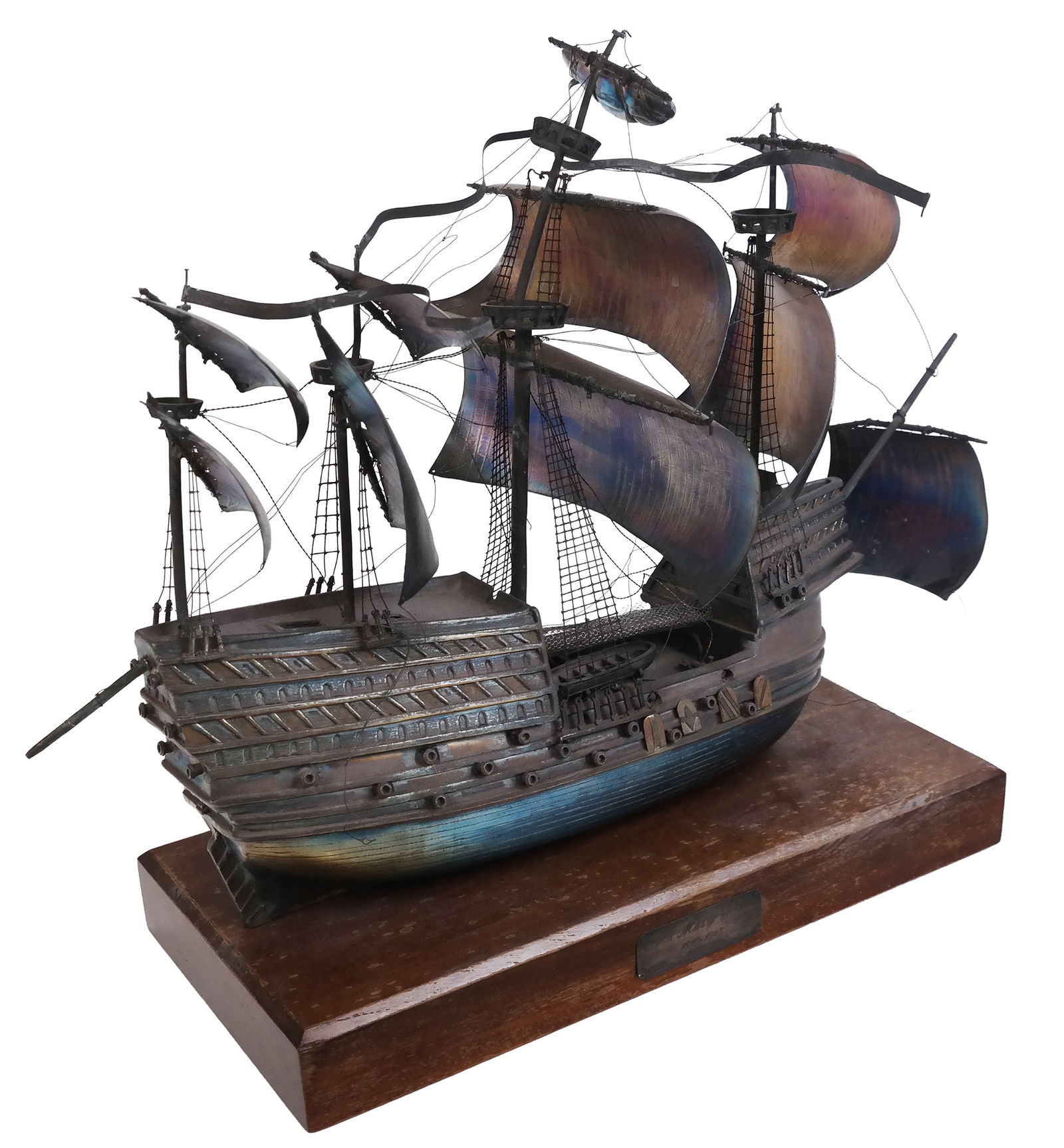 English Silver Model Ship "The Mary Rose" (1 of 9)