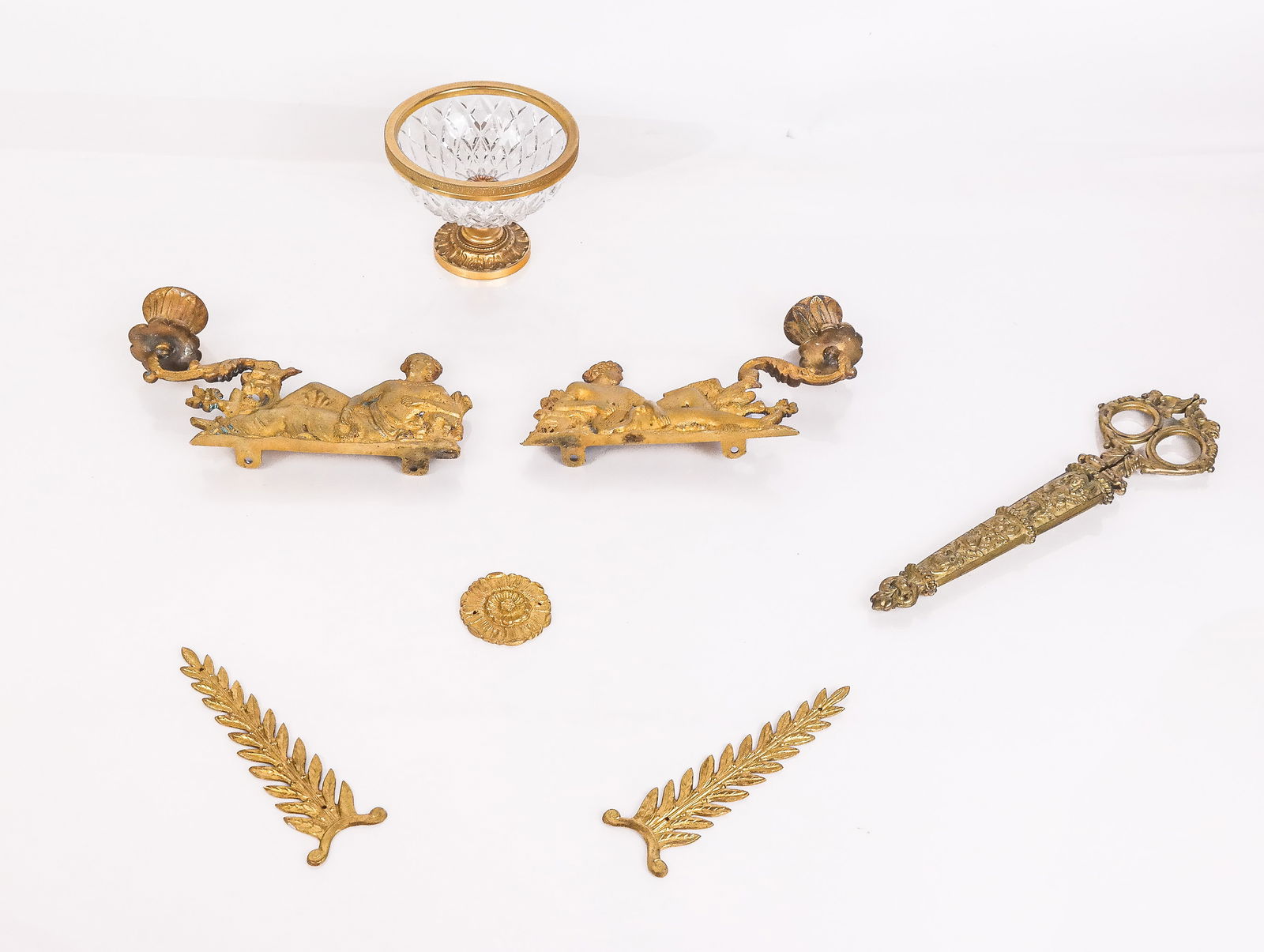 Group of Gilt Bronze Accessories and Hardware, 7 (1 of 15)