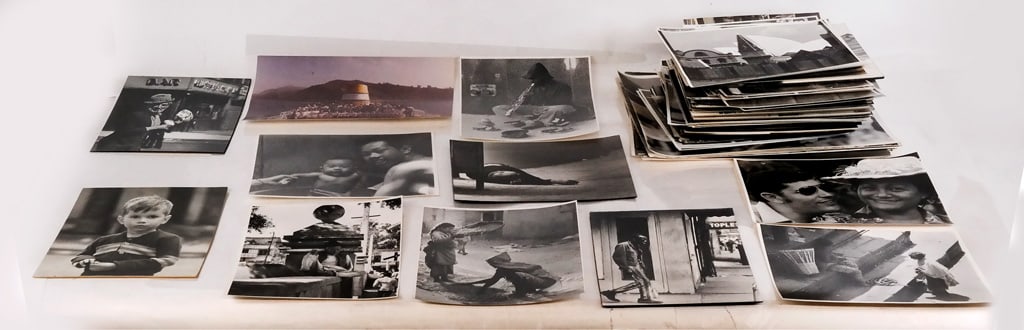 Hans Lux Black and White Photographs, 75+: Large group of black and white photographs by Hans Lux, all unsigned, depicting portraits, adults, children boats and others. [Sizes vary: Largest: 14" H x 11" W, Smallest 5" H x 7" W]. Condition vari