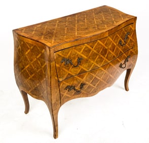 Italian Parquetry Two Drawer Commode