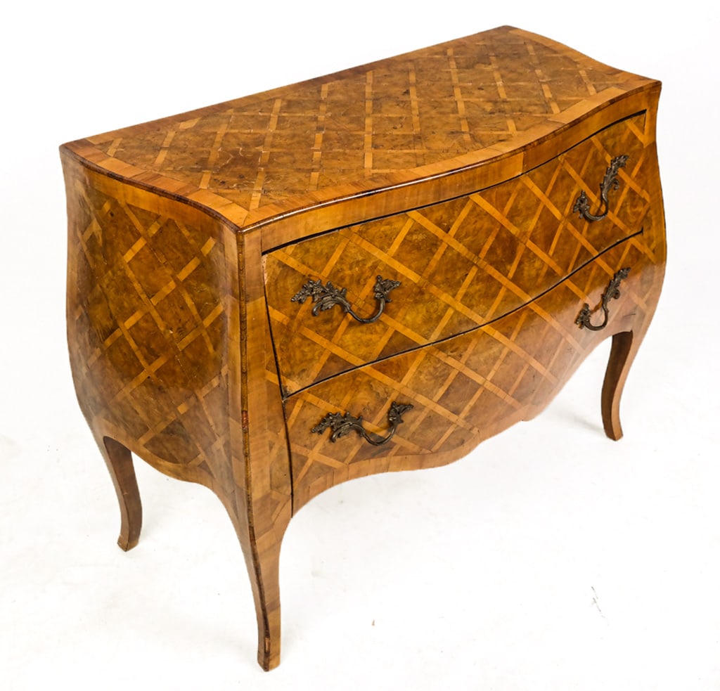 Italian Parquetry Two Drawer Commode