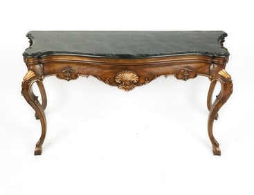 Venetian Rococo Gilded Fruitwood Console