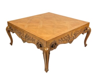 Provincial Carved Chinoiserie Large Coffee Table