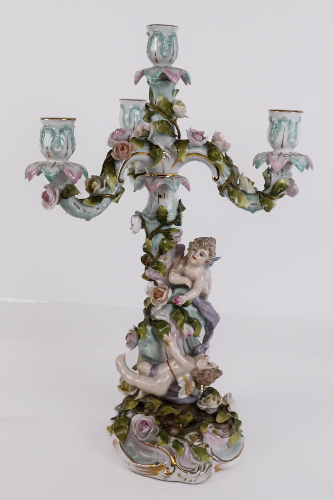 Schierholz & Sohn Porcelain Figural Candelabrum (1 of 15)