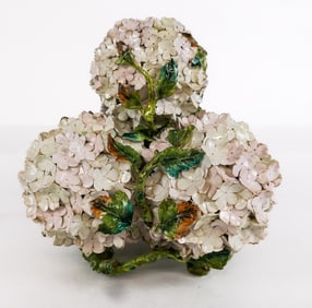Moore Bros. Snowball Hydrangea Porcelain Vase