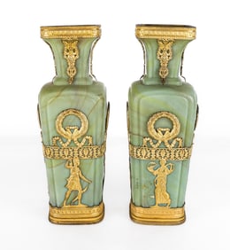 Landier & Fils Cristalleries De Sevres Vases, Pair