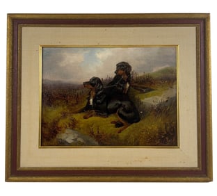 Colin Graeme ROE Dachshunds Oil on Board