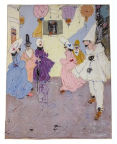 Luigi CAGLIANI Masquerade Ball Pastel