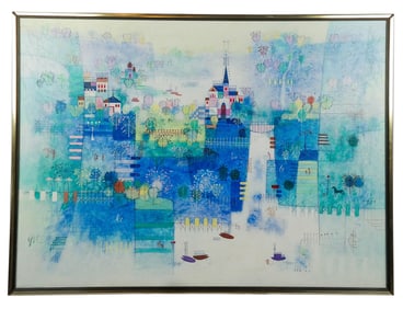 Heshi YU, Cityscape Oil on Canvas