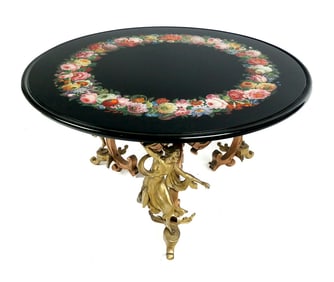 Neoclassical Bronze & Micromosaic Top Coffee Table