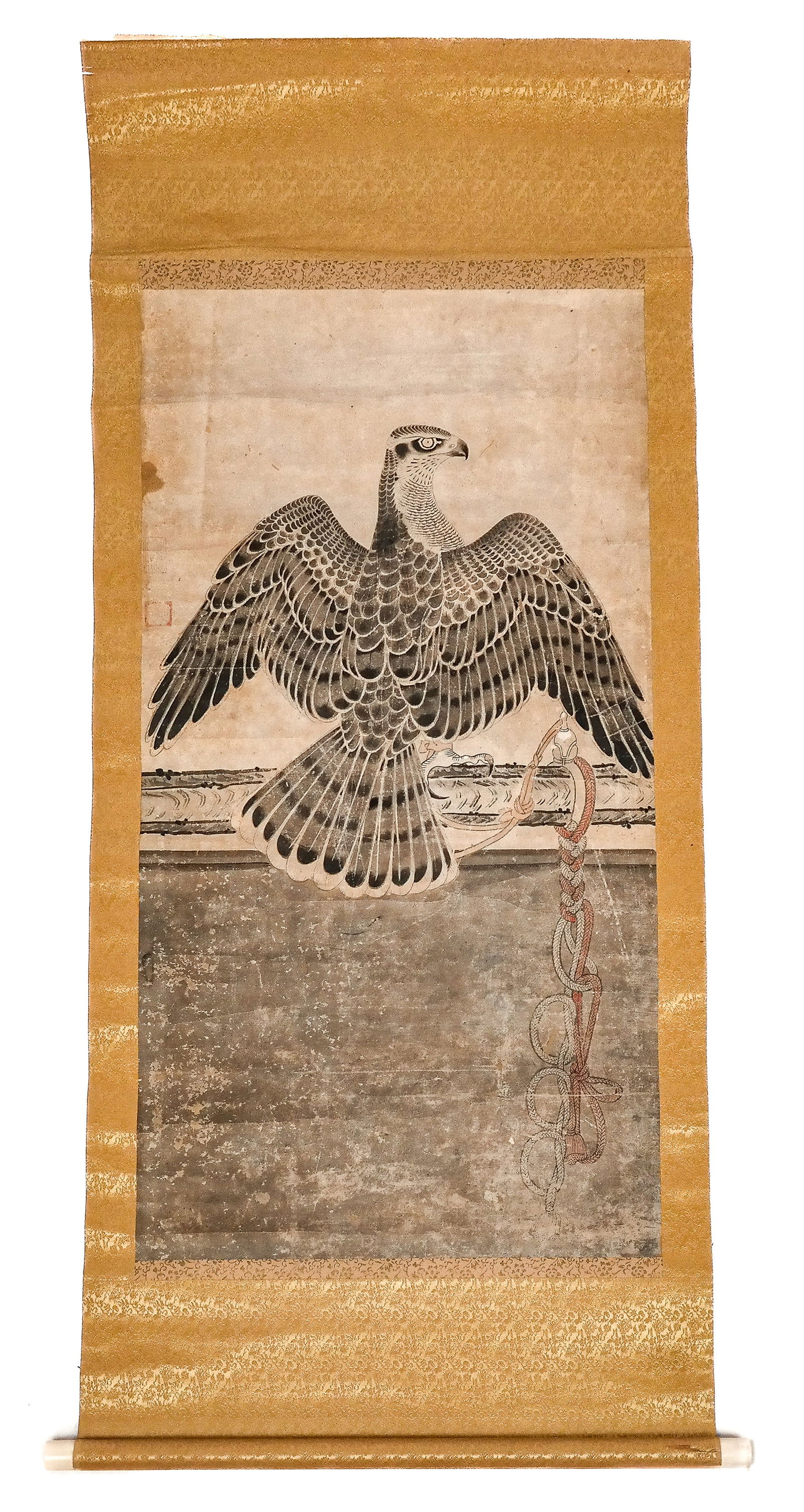 Japanese Ink on Paper Scroll with Falcon (1 of 11)