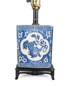 Chinese Blue and White Vase as a Lamp