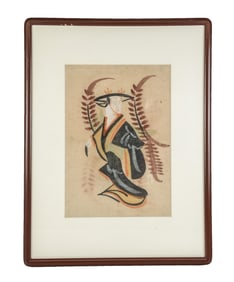 Edo Period Woodblock Print of Fuji Museme