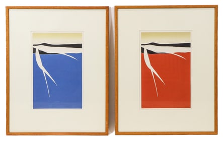 Harriet STANTON: 2 Abstract Floral Intaglio Prints