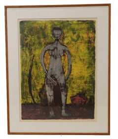 Rufino TAMAYO: "Desnudo en gris" - Lithograph