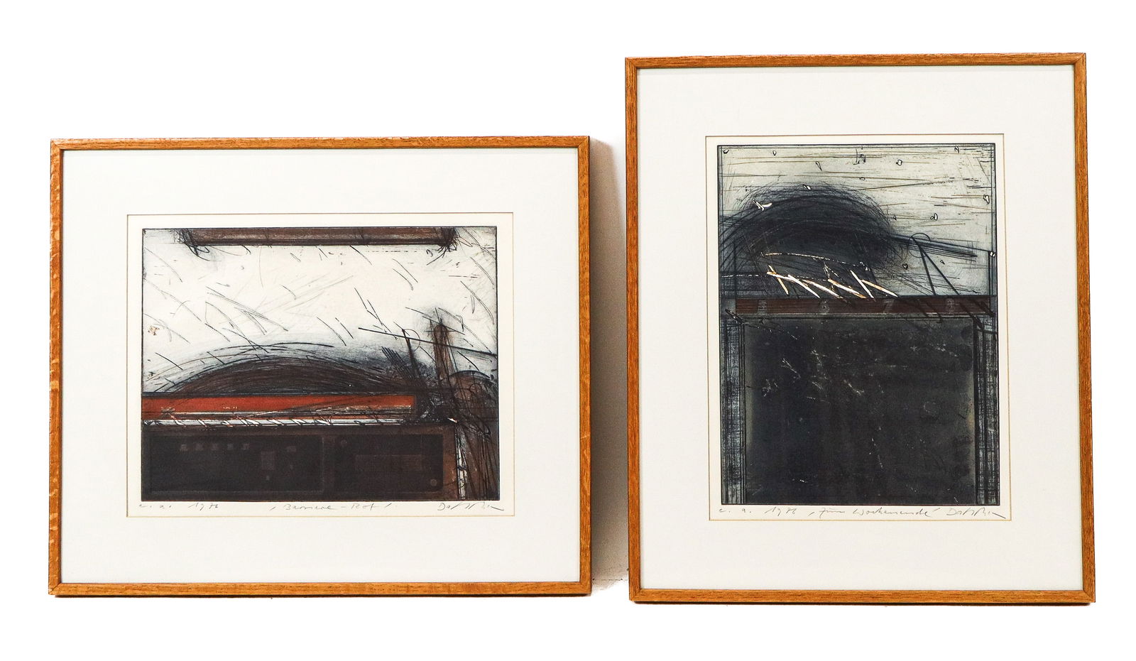 Karl DAHMEN: 2 Abstract Aquatint Etchings (1 of 15)
