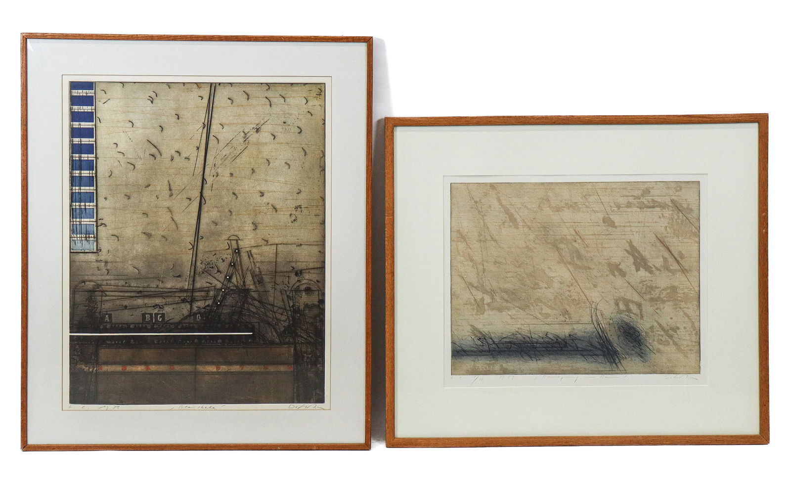 Karl DAHMEN: 2 Abstract Aquatint Etchings (1 of 19)